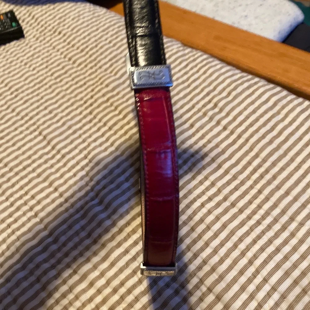 Multiple colors Leather Belt with Silver Buckle. Brown tan red and black.